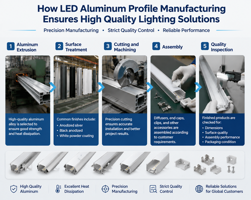 Jüngste Firmenblogs über Wie die Herstellung von LED-Aluminiumprofilen hochwertige Beleuchtungslösungen gewährleistet