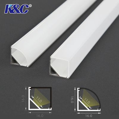LED-Eck-Aluminiumprofil-Extrusionskanal für Kabinett 45 90-Grad-Winkel-Licht