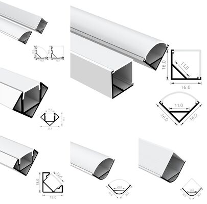 Guter Preis 6063 T5 Aluminiumlegierung IP65 wasserdichte Ecke montierte LED-Aluminiumprofil für LED-Bandgehäuse Online