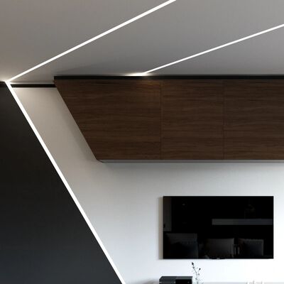 Guter Preis 6063 T5 Aluminium-Extrusionswärmesink LED-Streifenprofil mit eingegrabenem Aufbau und Sandblassoxidation Online