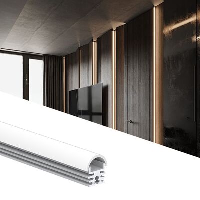 Guter Preis 6063 T5 LED-Profil aus Aluminiumlegierung mit PMMA-Abdeckung und Sandstrahl-Oxidation für LED-Bandbeleuchtung Online