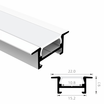 Guter Preis PC Diffusor vertiefte Aluminium-LED-Profil, das 6063 T5 sandstrahlt Online