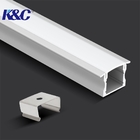 Recessed 6063 T5 Aluminum Alloy Led Profile Pc PMMA Diffuser Extrusion Channels Frame