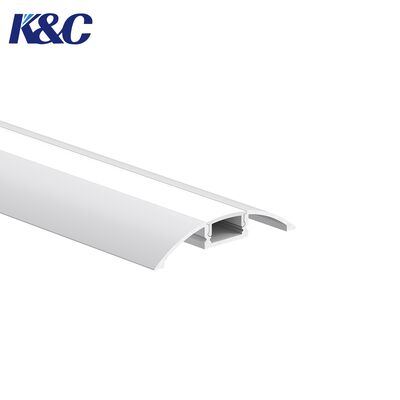 K18 LED-Streifen Aluminiumprofil mit W56,8*H11,2mm Größe und 6063-T5 Aluminiumlegierung für Oberflächenmontagebeleuchtung