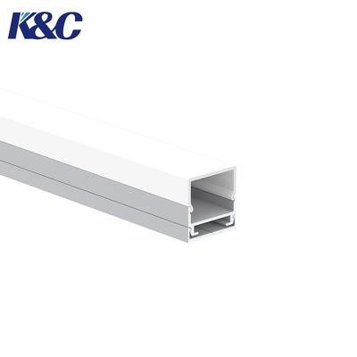 K29 Anodisiertes LED-Streifen-Aluminiumprofil mit PC/PMMA-Diffusor für W19.5 × H20.3mm Streifenbeleuchtungssysteme