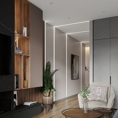 K5 eloxiertes Einbau-Aluminium-LED-Profil mit PMMA-Diffusor für die Einbettung von LED-Streifen