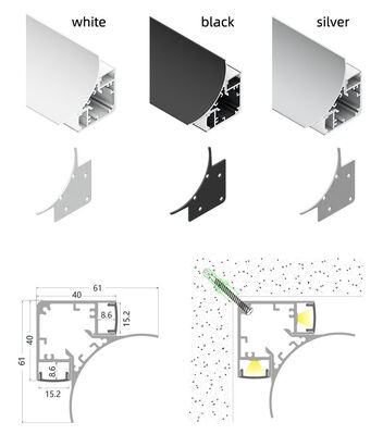 Guter Preis Hochwertiges 6063-T5 Aluminiumlegierung LED-Aluminiumprofil mit 50000 Betriebsstunden und 5 Jahren Garantie Online