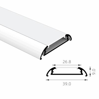 Guter Preis K19 Oberflächenmontierte Aluminiumlegierung 6063 LED-Streifen Aluminiumprofil mit PC-Frostdeckel Online