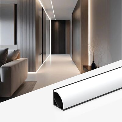 Guter Preis 90-Grad-Eck-LED-Profil mit 6063 T5 Aluminiumlegierung und Sandstrahl-Oxidation in der Größe W16*H16mm Online