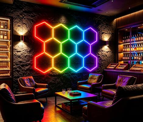 RGB LED Hexagonale Lichtmodul-Wabenpaneele, geeignet für Garage, Fitnessstudio, Werkstatt und Büro, stilvolle Beleuchtungslösungen