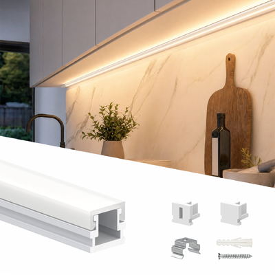 Guter Preis Anodisiertes kleiner 8*7.5mm LED Streifen-Aluminiumprofil mit Endstöpseln Online