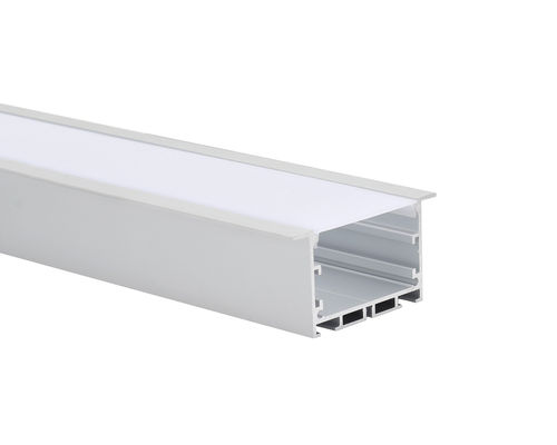 Geführte Aluminiumkanal W50*H35mm Schwarzes PC Abdeckung vertiefte Aluminium-LED-Profil