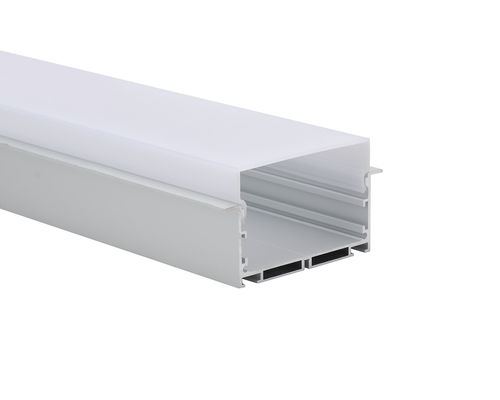 Guter Preis Vertieft führte Aluminiumkanal W75*h50mm mit PC Diffusor-Aluminiumprofil für Led Licht Online