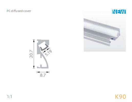 Guter Preis PC PMMA Diffusor für Aluminium-LED Wand-Profil 30D lineares lighint Online