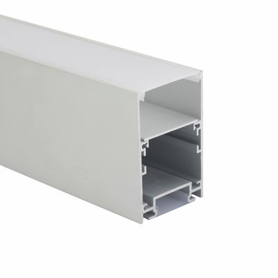 Aluminium-75*75mm Legierung 6063 auf und ab das Beleuchten von LED-Profil bereifte Abdeckung des PC-Diffusors PMMA
