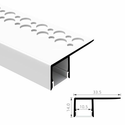 RoHS IP45, das LED-Fasergipsplatten-Profil PC PMMA sandstrahlt, vertiefte geführtes Streifen-Profil