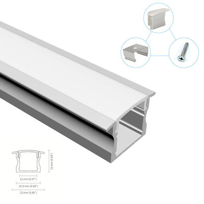 Standard-2m 2.5m vertieften Aluminium-LED-Profil mit PC Abdeckung