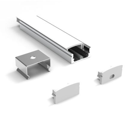 Oberfläche führte Aluminiumkanal LED Streifen-Aluminiumprofilverdrängung 17*9mm mit PC-Abdeckung
