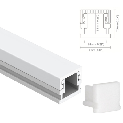 H7.5mm vertiefte das geführte Kanal-Profil-Quadrat, das 6063 T5 sandstrahlt