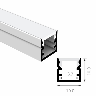 Guter Preis DER PC, der LED-Streifen-Aluminiumprofil T8 sandstrahlt, bereifte 10×10mm Online