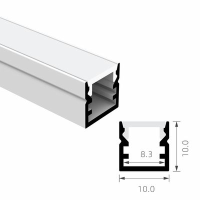 DER PC, der LED-Streifen-Aluminiumprofil T8 sandstrahlt, bereifte 10×10mm