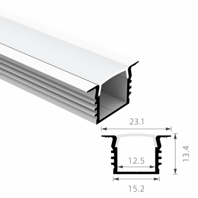 Guter Preis Wasserdichtes anodisiertes LED-Streifen-Aluminiumprofilt3 zum Temperament t8 Online