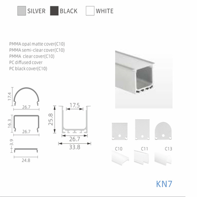 Cuatom 1m 2m 3m vertiefte wasserdichten Kühlkörper Aluminium-LED-Profils