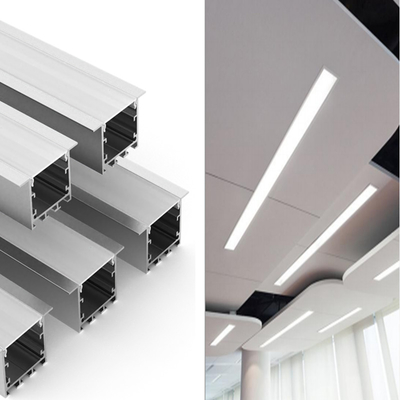 Verdrängtes vertieftes Aluminium-LED-Profil, das geführtes Streifen-Licht hochzieht