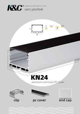 LED-Streifen-Aluminiumgehäuse mit Kanal-Diffusor W50mm*H35mm LED