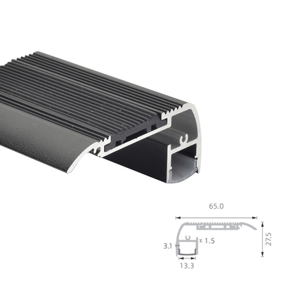 LED-Profil-Aluminiumverdrängungs-Profile für Kino-Theater-Schritt-Licht-Schwarzes anodisiert