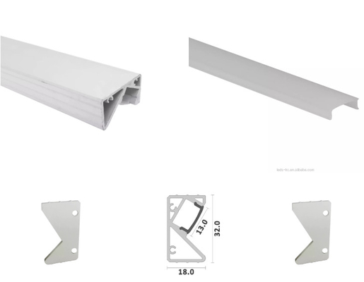 Vertiefte geführte Profil-Wand-Ecken-Aluminiumtreppe für geführte Verdrängung Shrip Lingt