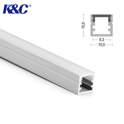 Guter Preis 10*10mm LED Streifen-Aluminiumprofil mit PMMA-PC Diffusor-Abdeckung Online