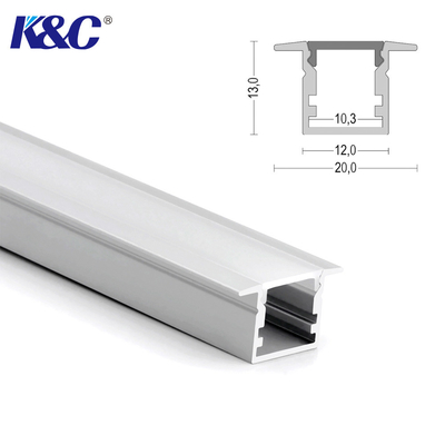 Guter Preis T3 mildern bereiften Aluminiumprofil-Verdrängungs-Kanal 20×13mm vertieften PC Online