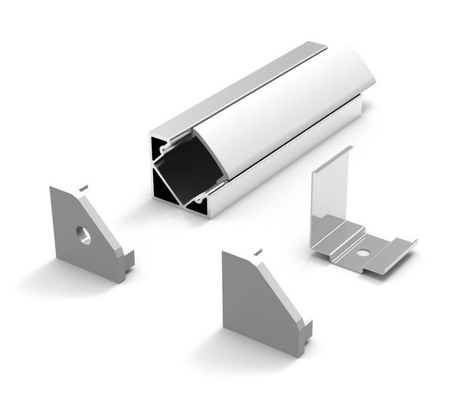 90 Grad bringen Aluminium geführt profilieren 6063 mit PC-Diffusor in Verlegenheit
