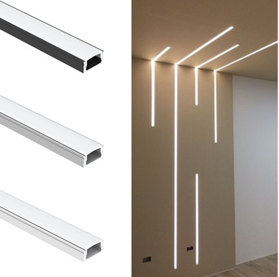 Guter Preis Geführter Form-Verdrängungs-Wohnungs-Kanal der Profil-Aluminiumlegierungs-6063 T5 U zerstreute Abdeckung für das Beleuchten des Striplokals Online