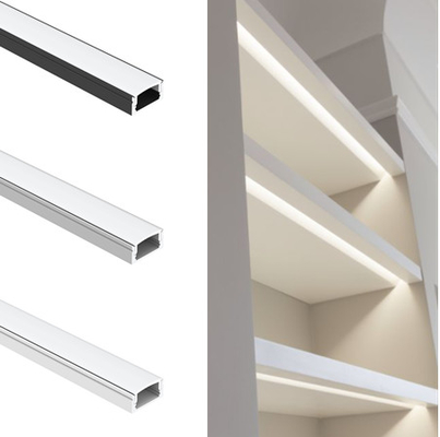 Oberfläche brachte 6063 Diffusor des LED-Streifen-Aluminiumprofil-PMMA für Garderoben-Wand-Beleuchtung an