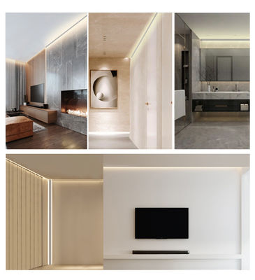 6063 T5 Aluminiumprofil aus LED-Ecke aus Legierung mit PMMA-Diffusor und T3-T8-Temperatur für die Installation von LED-Bändern